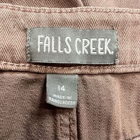 Falls Creek Dusty Pink Button Fly Cuffed Ankle Pants - Picture 3 of 10